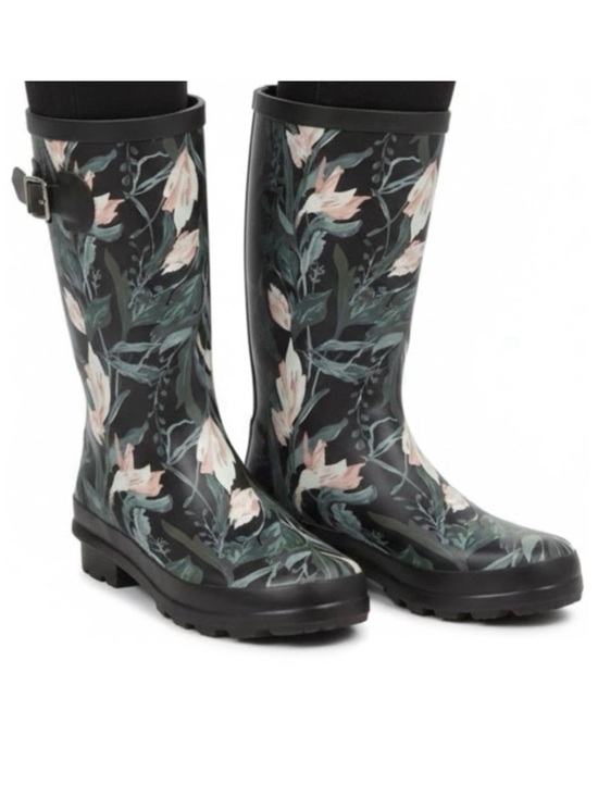 a new day Shoes - A New Day “Floral” Vicki Rubber Boots (NWT) (Size: 7)